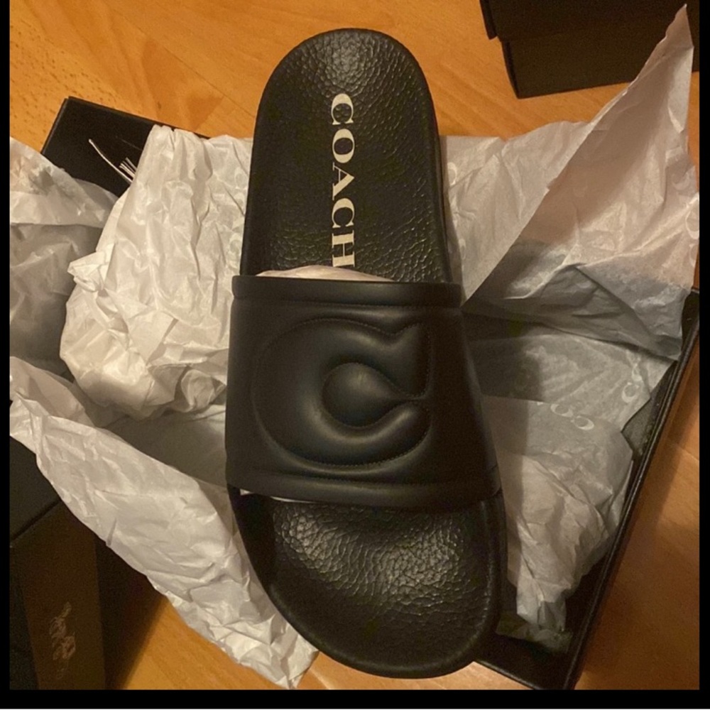 Coach slides 2 different  colors brand new left